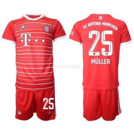 Billiga Fotbollströjor Bayern München Muller 25 Barn Hemma tröja 2022/23 Kortärmad